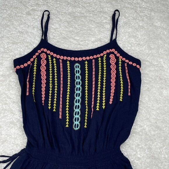 Lilly Pulitzer Beeler Navy Blue Embroidered Romper - Picture 10 of 11